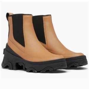 Sorel Brex Chelsea boots in black and tan